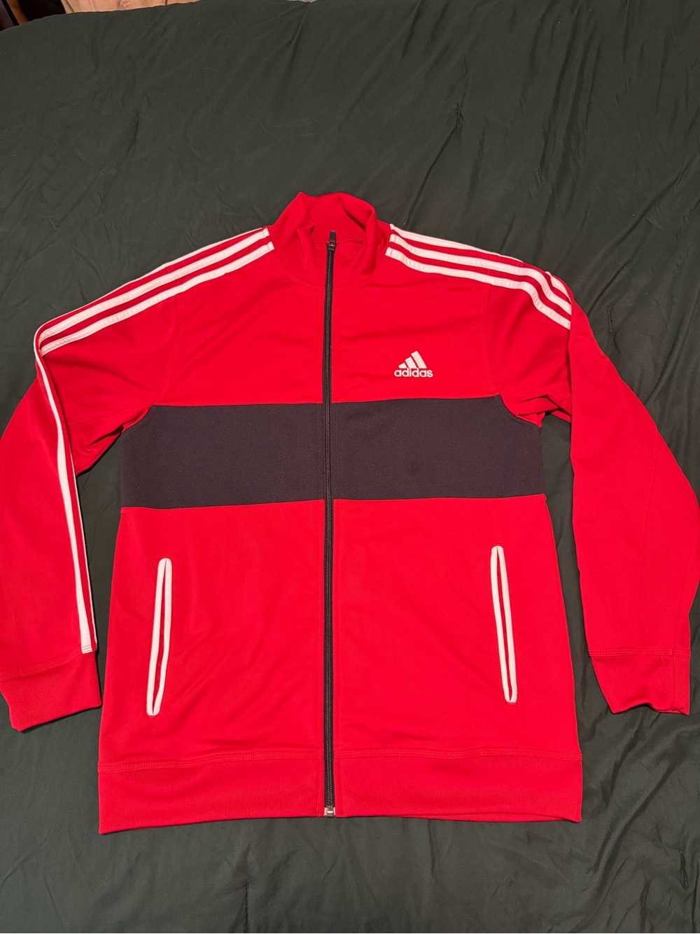 Vintage Adidas Jacket Red and Black Lightweight Track Jacket Size L - Picture 11 of 12